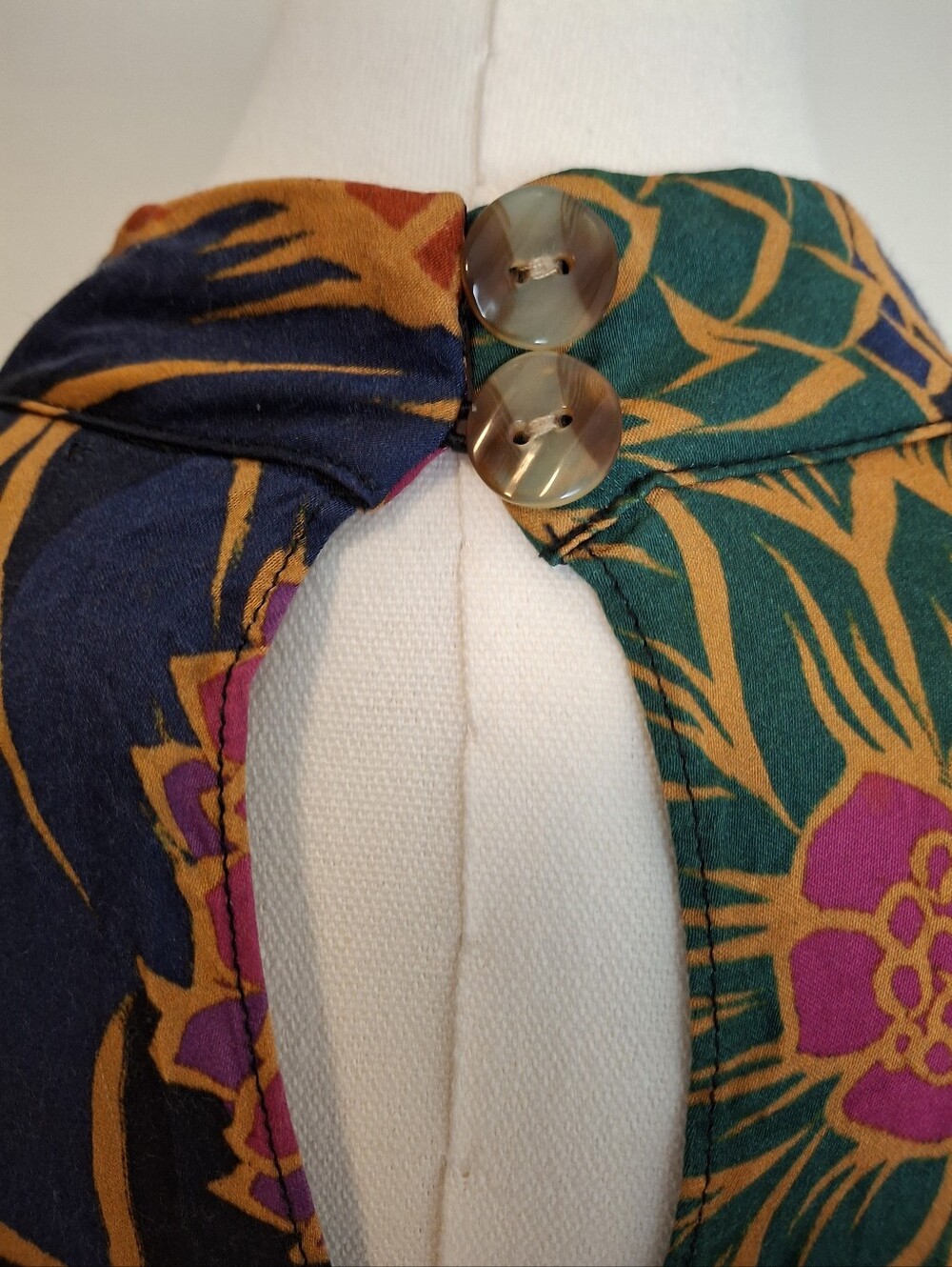 Farm Rio Anthropologie Vintage Garden Floral Balloon Sleeve Satin  Blouse - Picture 13 of 16